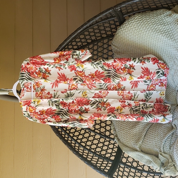 🌿 Brand new floral open front side-split duster/kimono - Picture 5 of 11